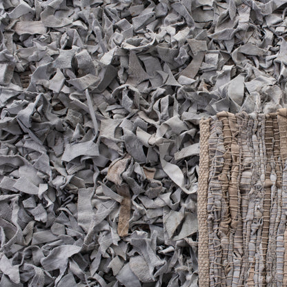 Tapis décoratif moderne en cuir fait main SAFAVIEH Shag Doinita