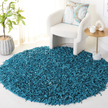 Tapis décoratif moderne en cuir fait main SAFAVIEH Shag Doinita