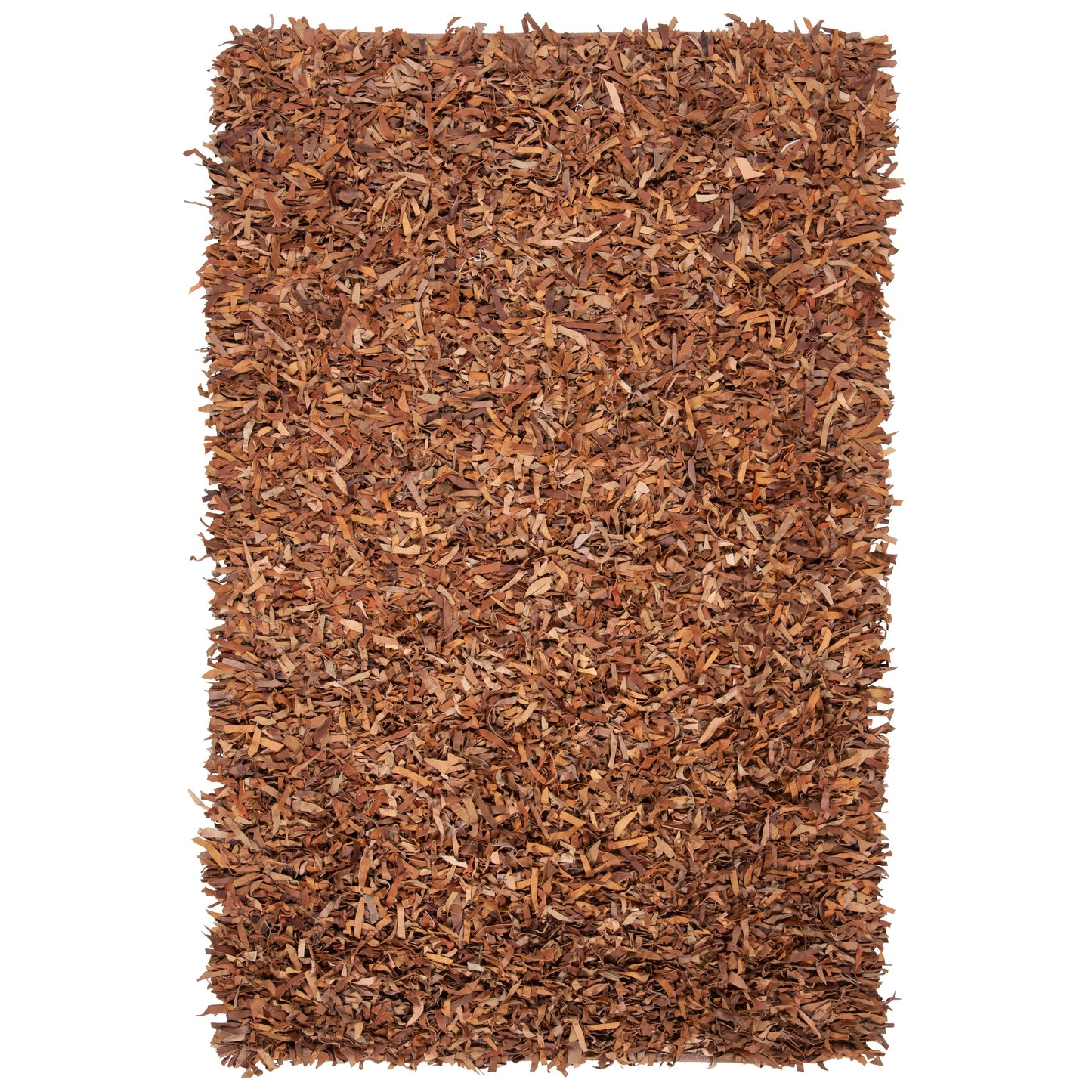 Tapis décoratif moderne en cuir fait main SAFAVIEH Shag Doinita