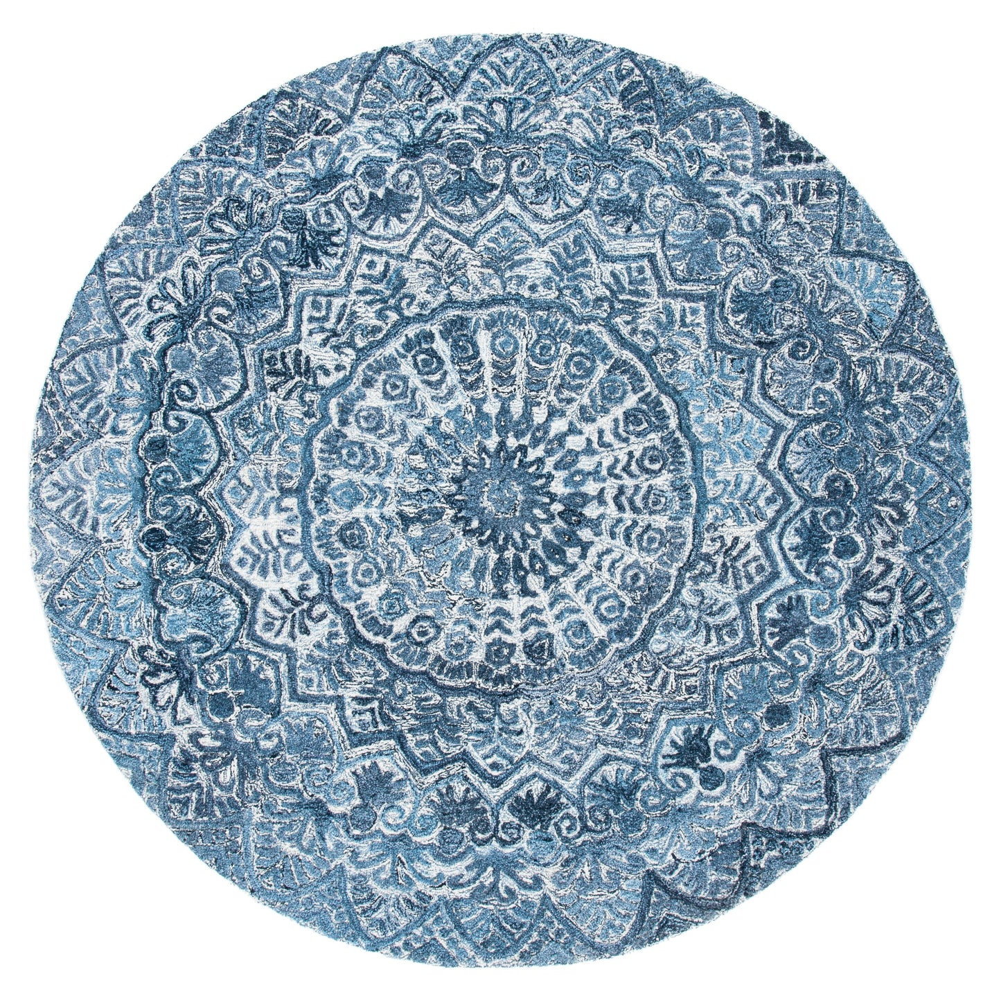 SAFAVIEH Tapis en laine à médaillon moderne Carlijn fait à la main