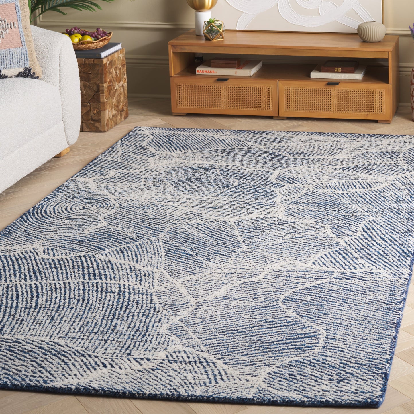 Tapis en laine fait main SAFAVIEH Metro Rozsika de style campagnard français