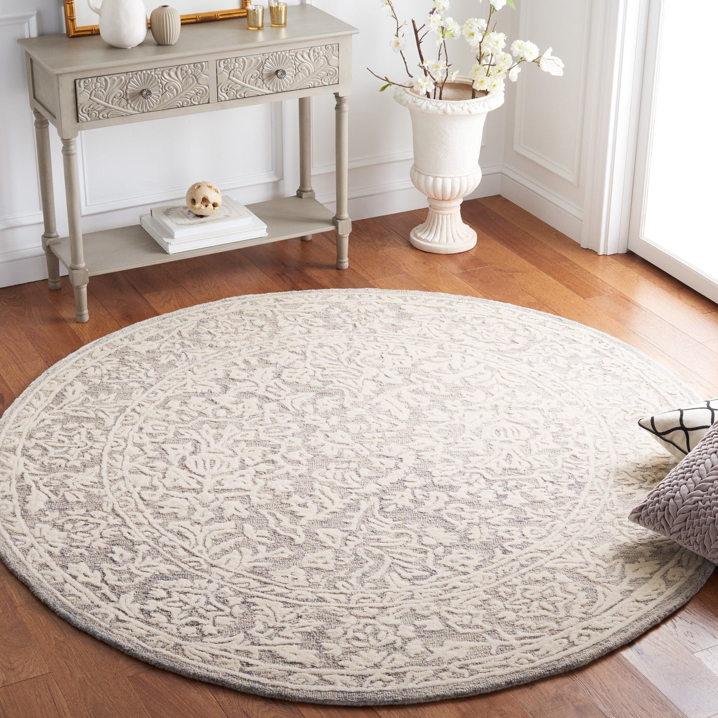 Tapis en laine fait main SAFAVIEH Metro Suada de style campagnard français