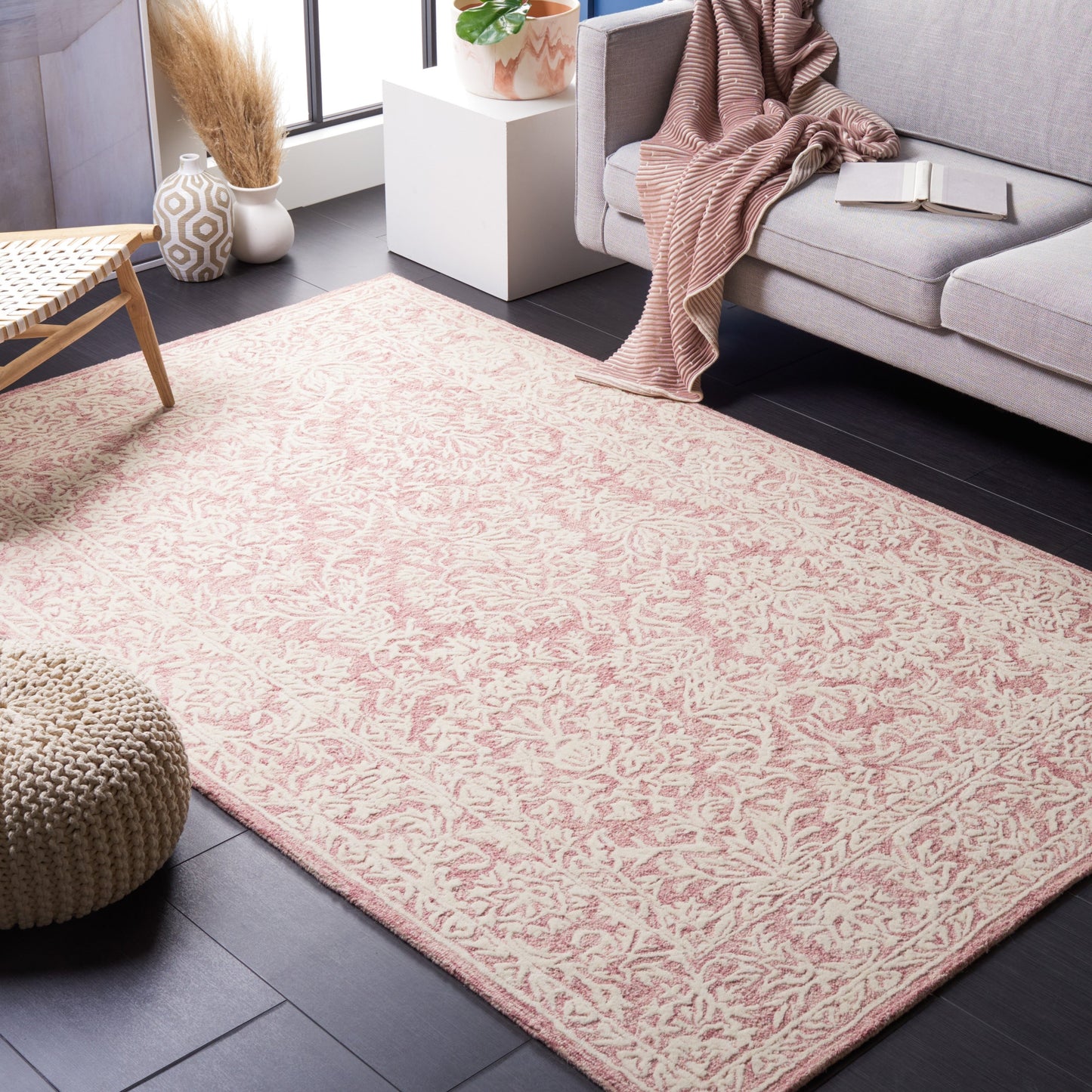 Tapis en laine fait main SAFAVIEH Metro Suada de style campagnard français