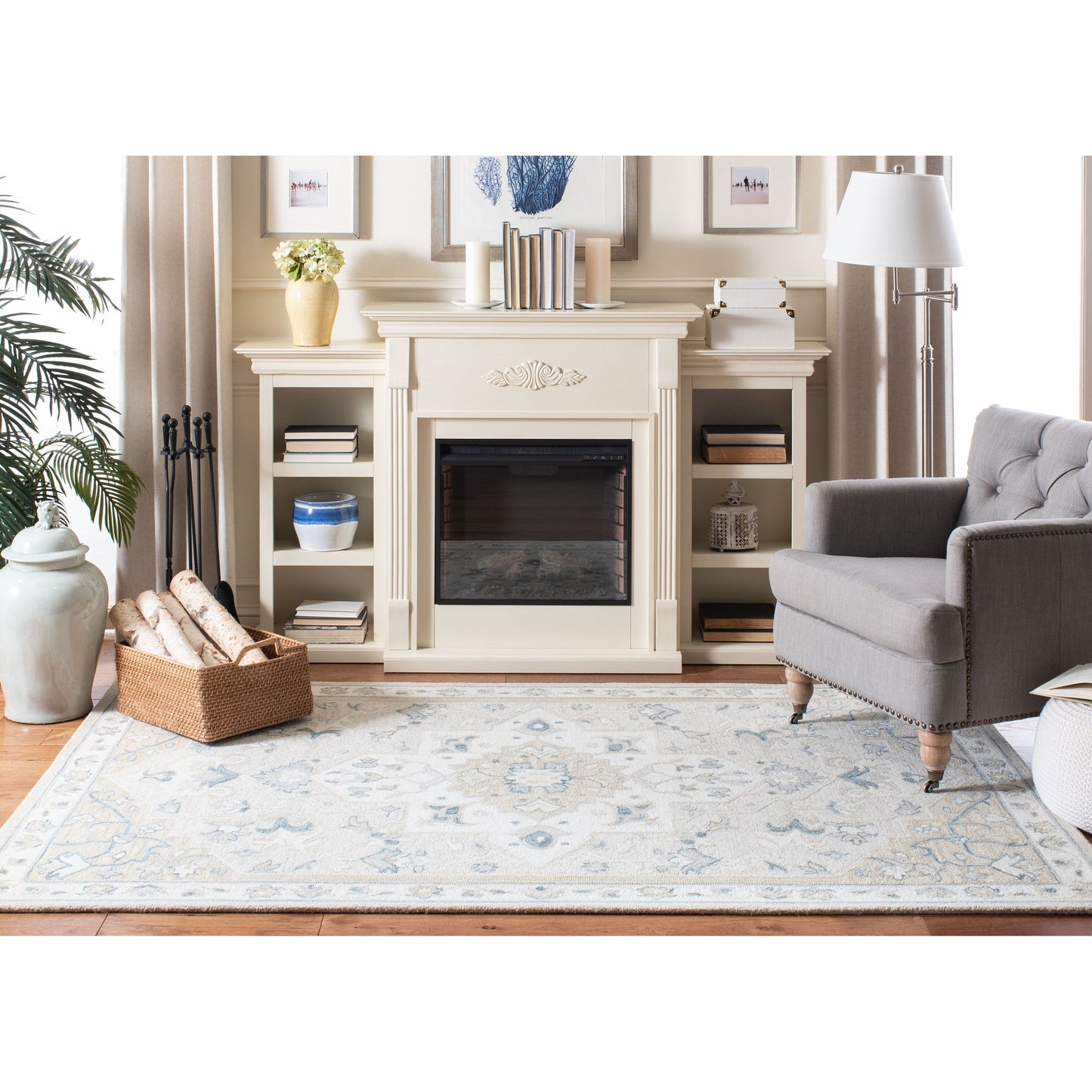 Tapis en laine Selveta micro-bouclé fait main SAFAVIEH