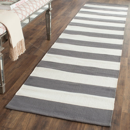Tapis tissé plat en coton à rayures Montauk Geltrude fait main SAFAVIEH