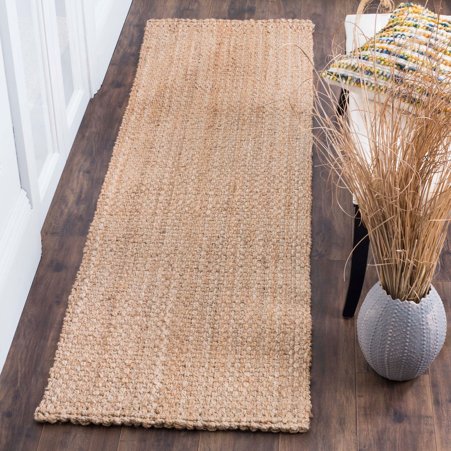 Tapis Gerdur en jute fait main en fibre naturelle SAFAVIEH