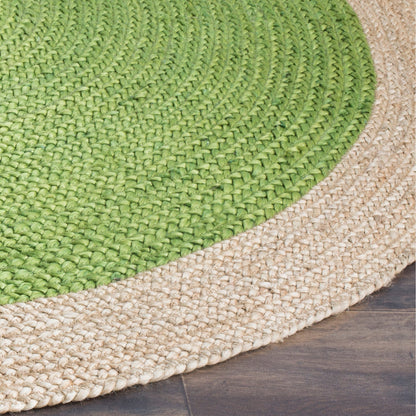 Tapis rond en jute fait main en fibres naturelles Jolette avec bordure SAFAVIEH