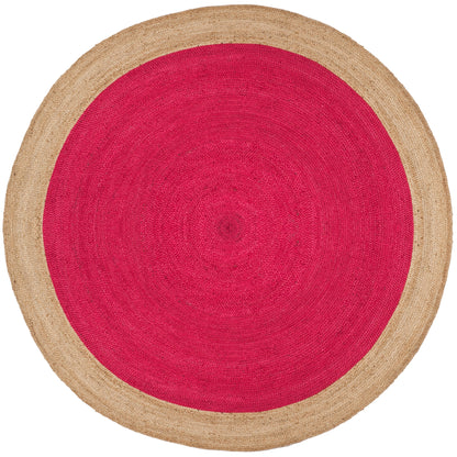 Tapis rond en jute fait main en fibres naturelles Jolette avec bordure SAFAVIEH