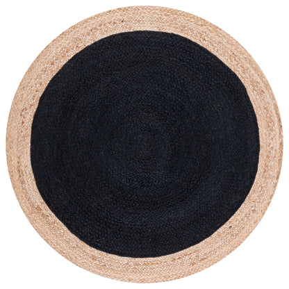 Tapis rond en jute fait main en fibres naturelles Jolette avec bordure SAFAVIEH