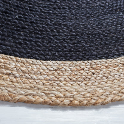 Tapis rond en jute fait main en fibres naturelles Jolette avec bordure SAFAVIEH