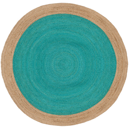 Tapis rond en jute fait main en fibres naturelles Jolette avec bordure SAFAVIEH
