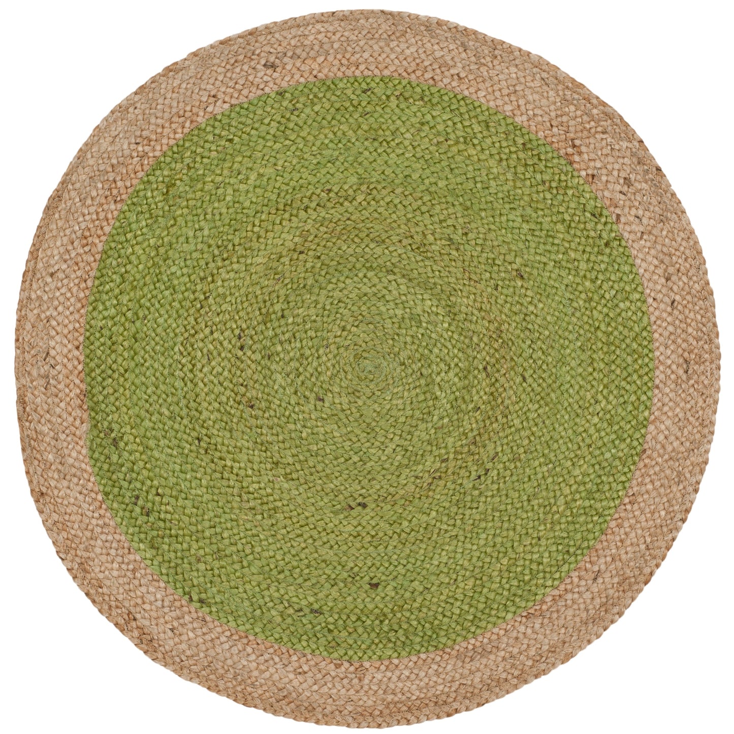 Tapis rond en jute fait main en fibres naturelles Jolette avec bordure SAFAVIEH