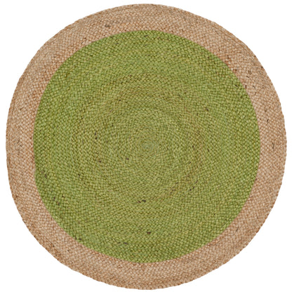 Tapis rond en jute fait main en fibres naturelles Jolette avec bordure SAFAVIEH