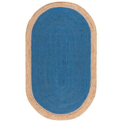 Tapis rond en jute fait main en fibres naturelles Jolette avec bordure SAFAVIEH