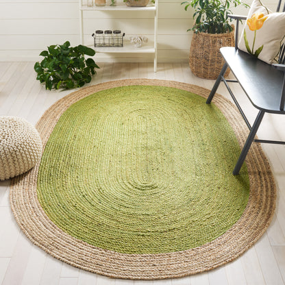 Tapis rond en jute fait main en fibres naturelles Jolette avec bordure SAFAVIEH