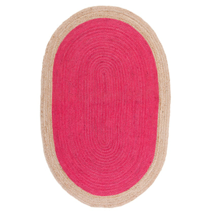 Tapis rond en jute fait main en fibres naturelles Jolette avec bordure SAFAVIEH
