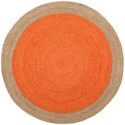 Tapis rond en jute fait main en fibres naturelles Jolette avec bordure SAFAVIEH