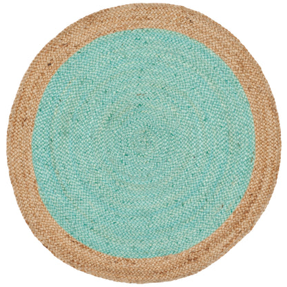 Tapis rond en jute fait main en fibres naturelles Jolette avec bordure SAFAVIEH