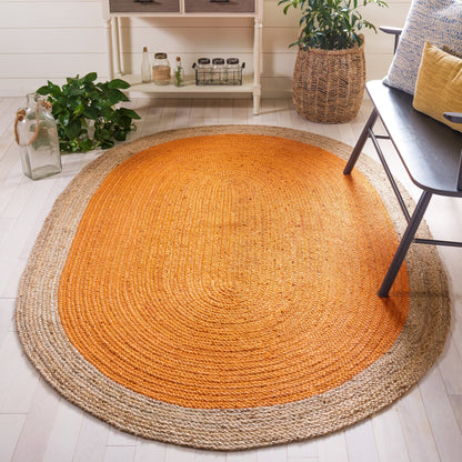 Tapis rond en jute fait main en fibres naturelles Jolette avec bordure SAFAVIEH
