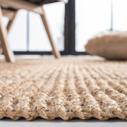 Tapis Mirnesa en jute fait main en fibre naturelle avec franges SAFAVIEH