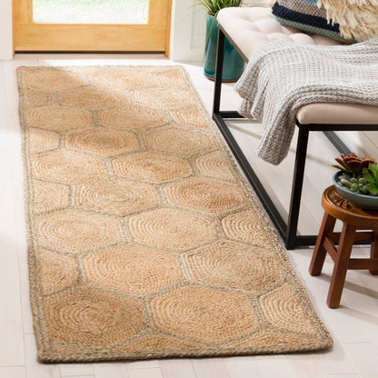 Tapis en jute nid d'abeille Nargiz en fibre naturelle fait main SAFAVIEH