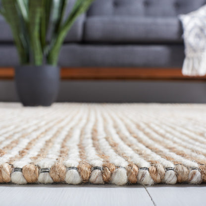 Tapis SAFAVIEH fait main en fibre naturelle Yareli jute et laine.