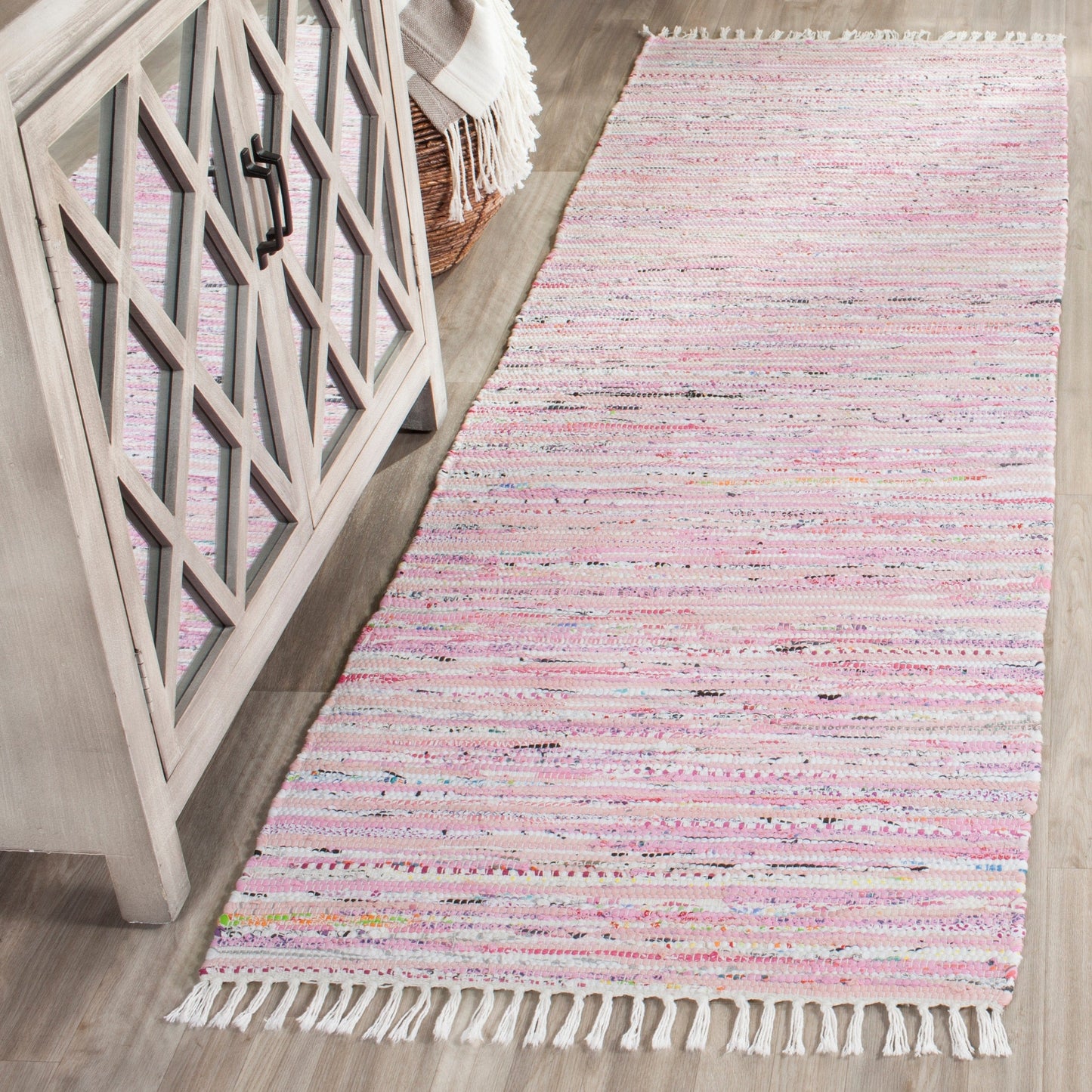 Tapis en coton à rayures Litzy fait main SAFAVIEH