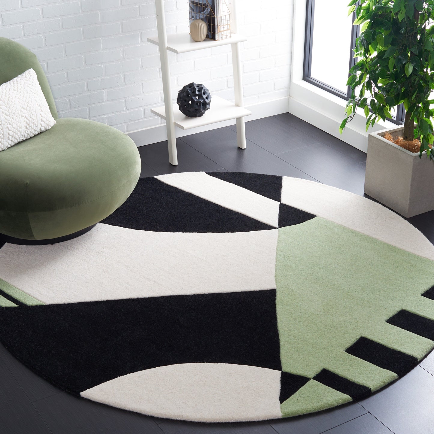 SAFAVIEH Fait main Rodeo Drive Willow Mid-Century Modern Abstract Wool