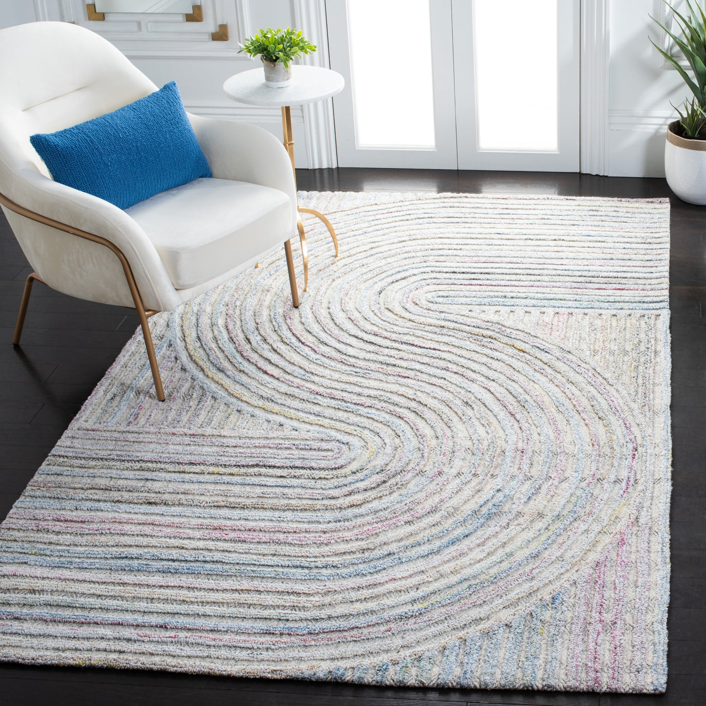Tapis abstrait en laine fait main SAFAVIEH Southampton Asha