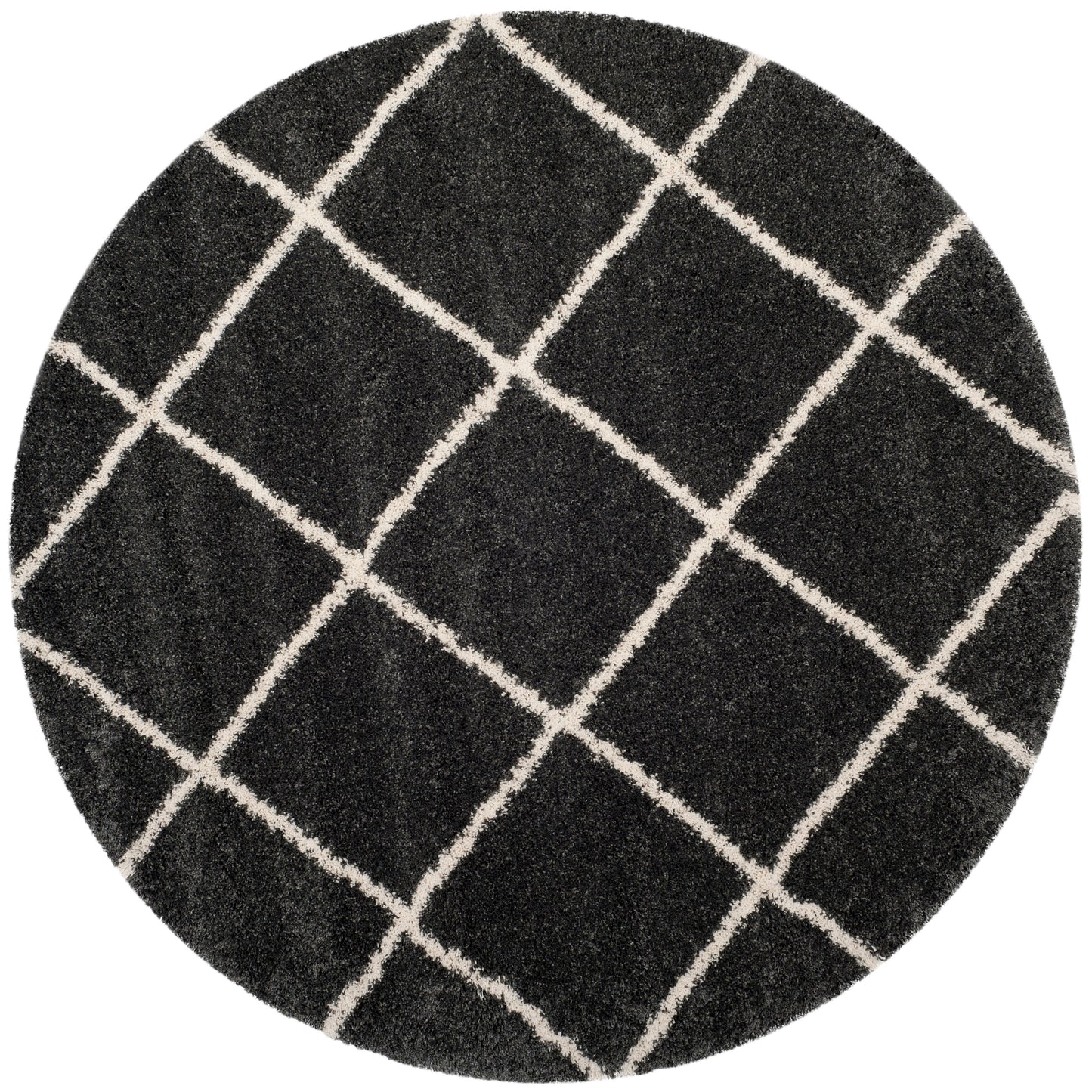 SAFAVIEH Hudson Shag Raili Diamond Trellis 2-inch Thick Rug