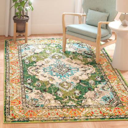 SAFAVIEH Monaco Oceane Boho Medallion Distressed Area Rug