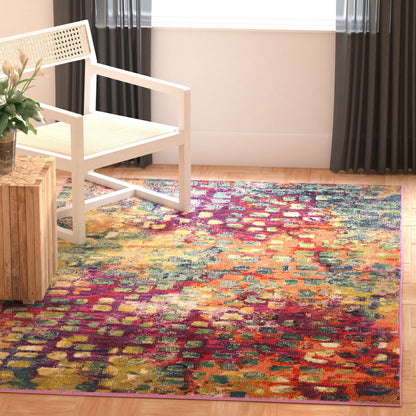 SAFAVIEH Monaco Panna Boho Abstract Modern Watercolor Area Rug