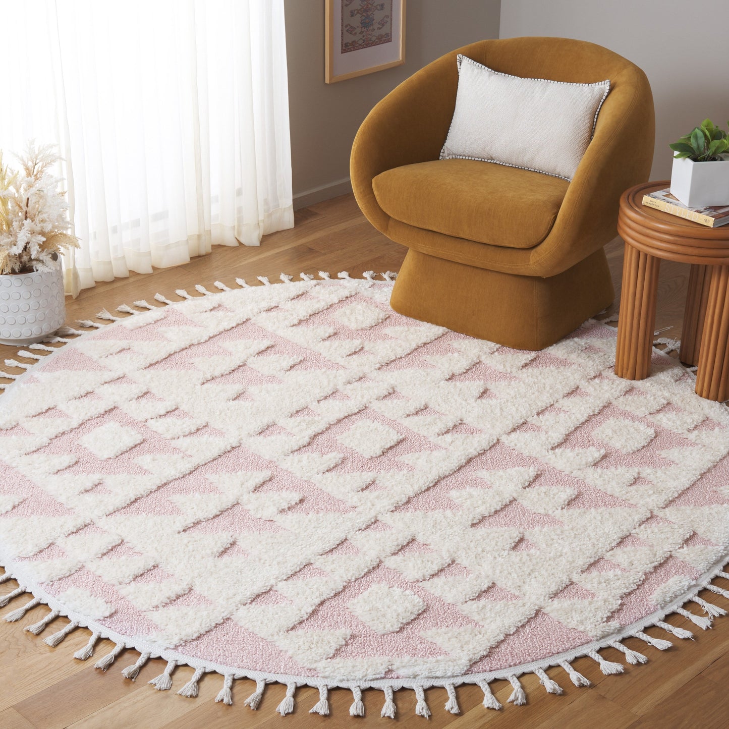 SAFAVIEH Moroccan Tassel Shag Delores 2-inch Thick Rug