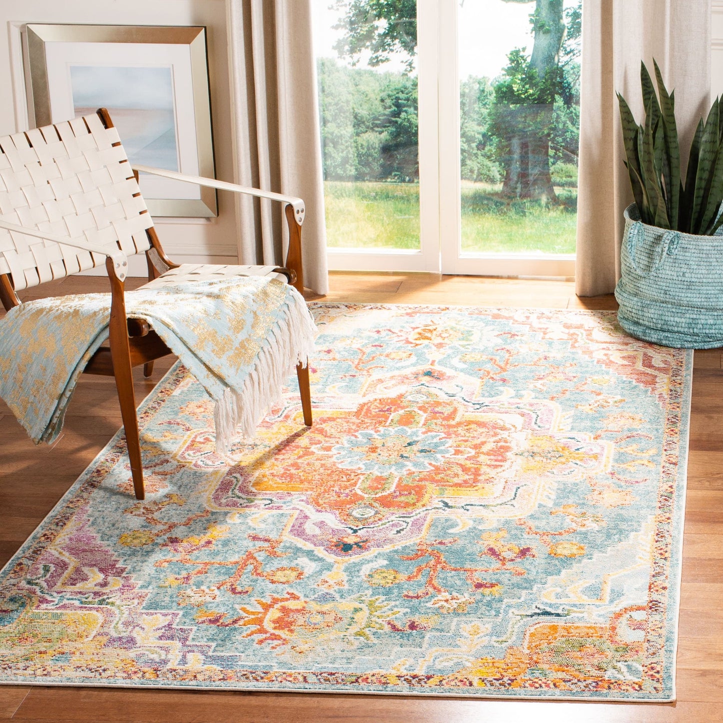 SAFAVIEH, Crystal Naimat Vintage Boho Medallion Rug