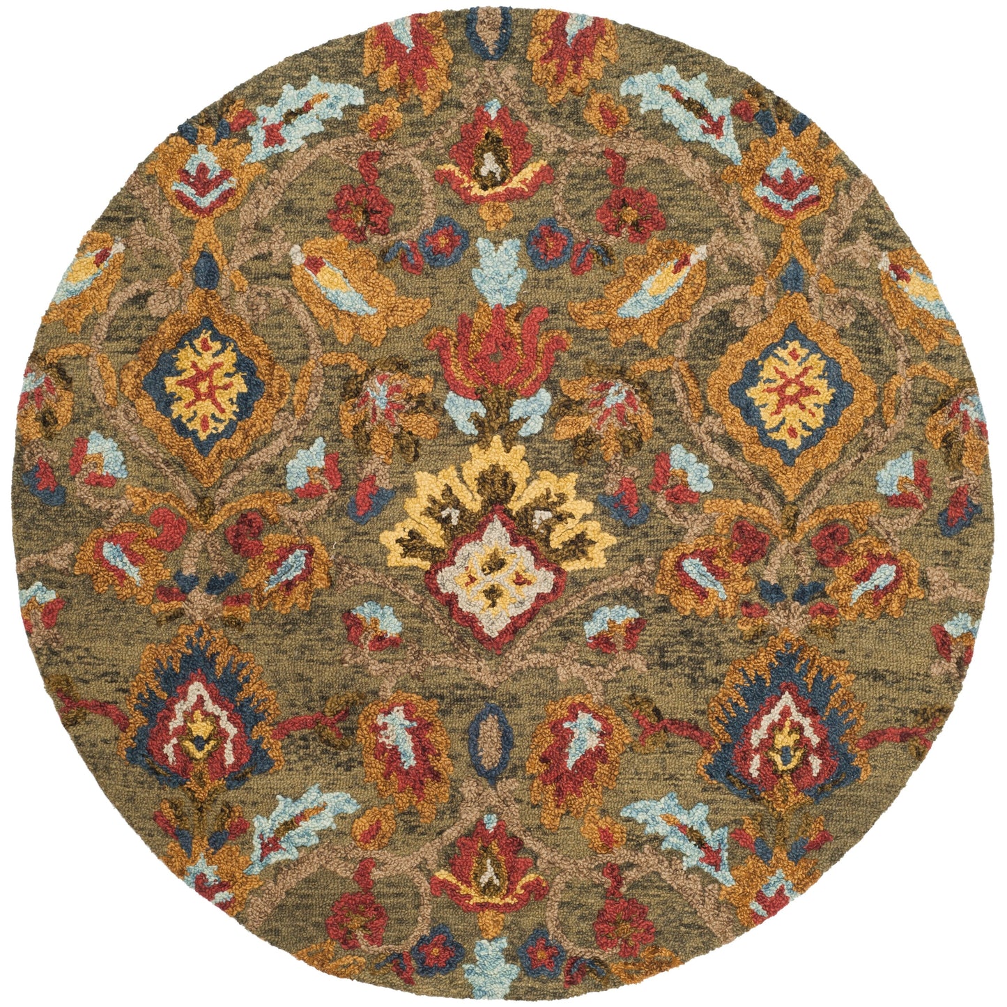 SAFAVIEH, Handmade Marietje Blossom French Country Wool Area Rug