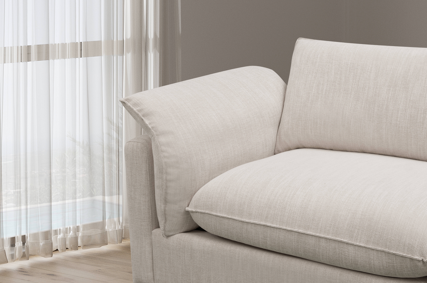 Canapé en tissu - Sable doux