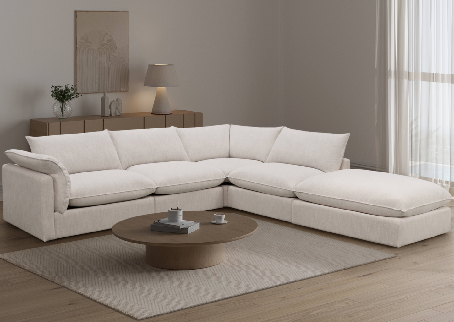 Canapé en tissu - Sable doux