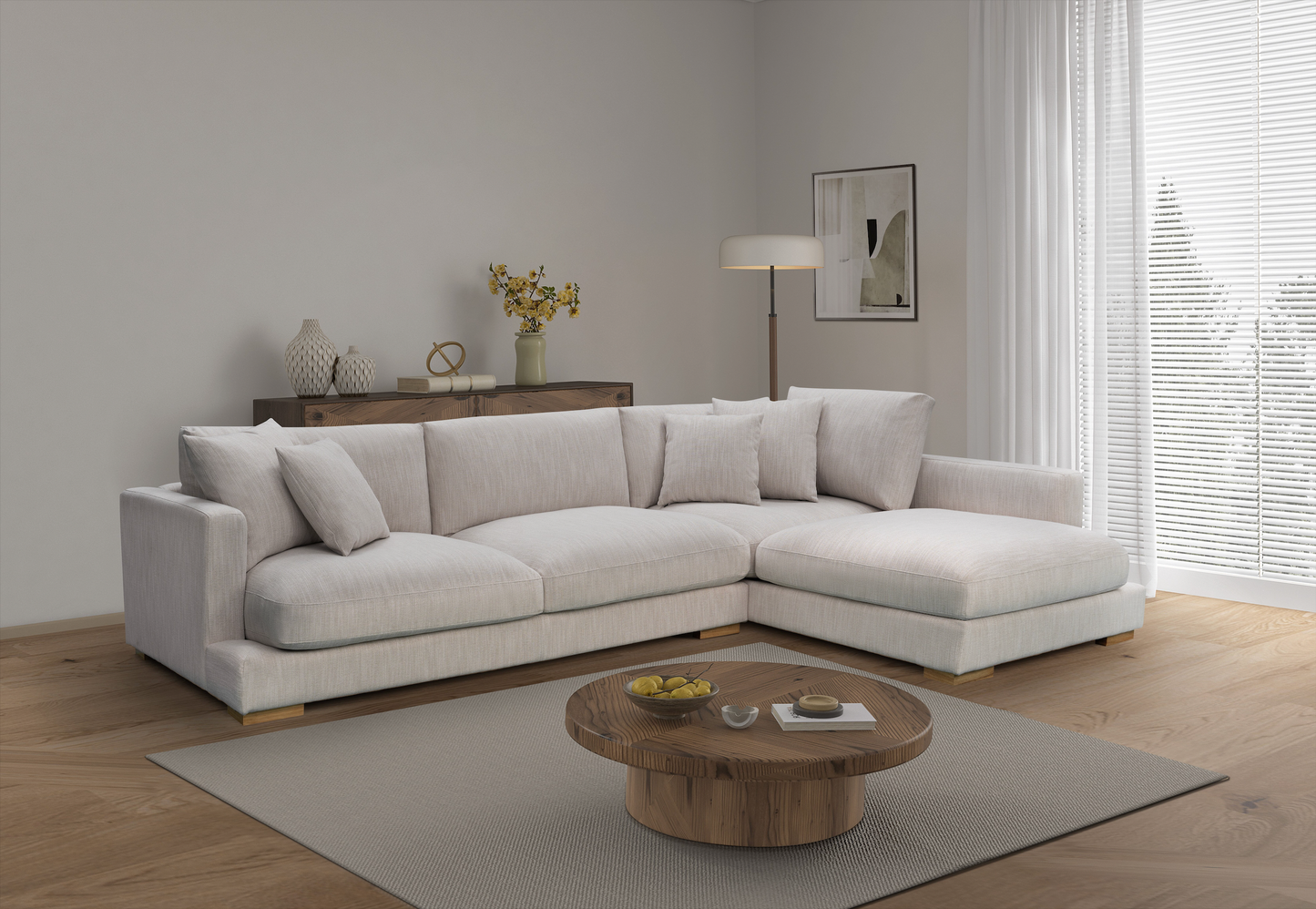 Canapé en tissu - Sable doux