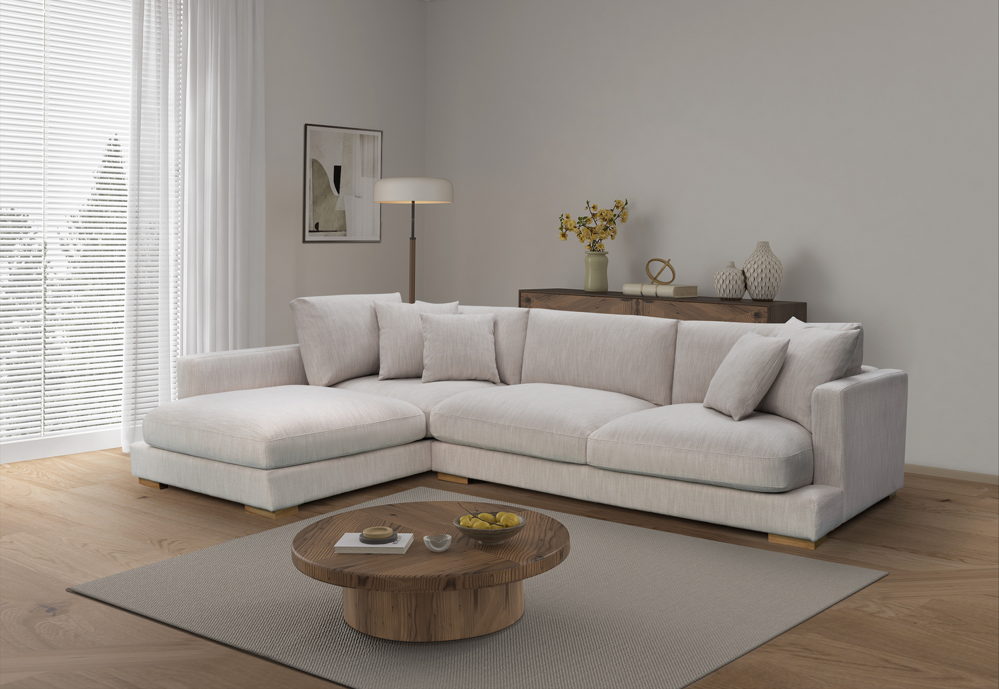 Canapé en tissu - Sable doux