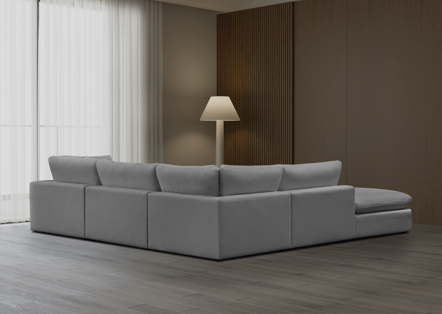 Canapé méridienne - Gris Sol