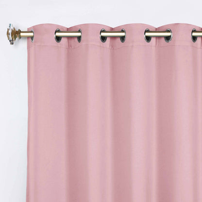 Superior Modern Solid Washable Room Darkening Blackout Curtains, Set of 2 Panels