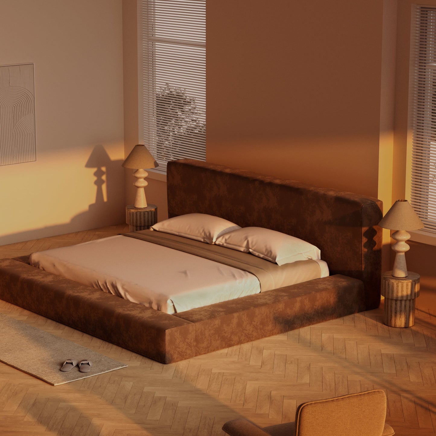 Cadre de lit - Vellie Mocha