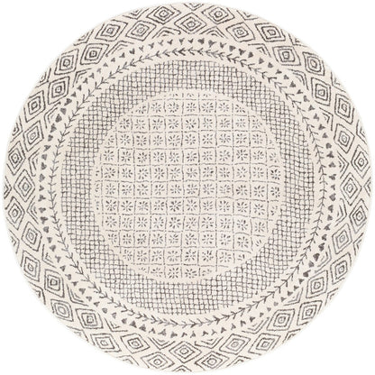 Tapis Livabliss Tiffany Grey à bordure bohème