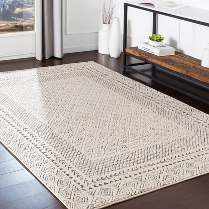 Tapis Livabliss Tiffany Grey à bordure bohème