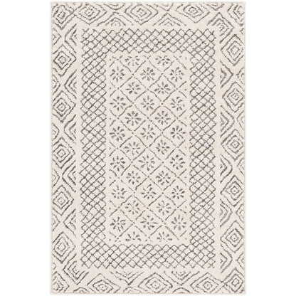 Tapis Livabliss Tiffany Grey à bordure bohème