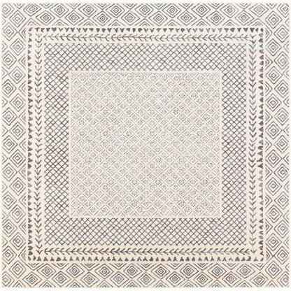 Tapis Livabliss Tiffany Grey à bordure bohème