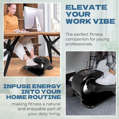 Vélo elliptique sous le bureau, avec télécommande, pédalier assis pour seniors, adultes et adolescents