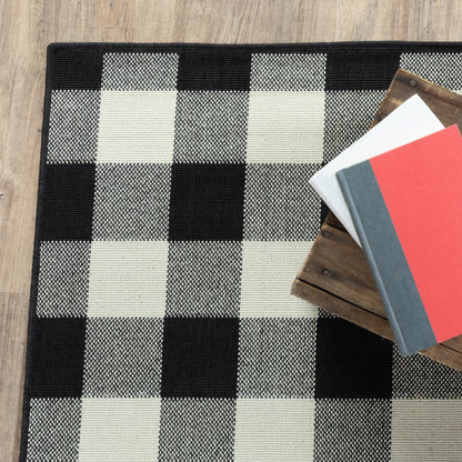 Vista Home Malta Gingham Check Indoor/Outdoor Area Rug