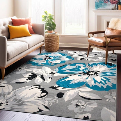 World Rug Gallery Modern Floral Design Area Rug