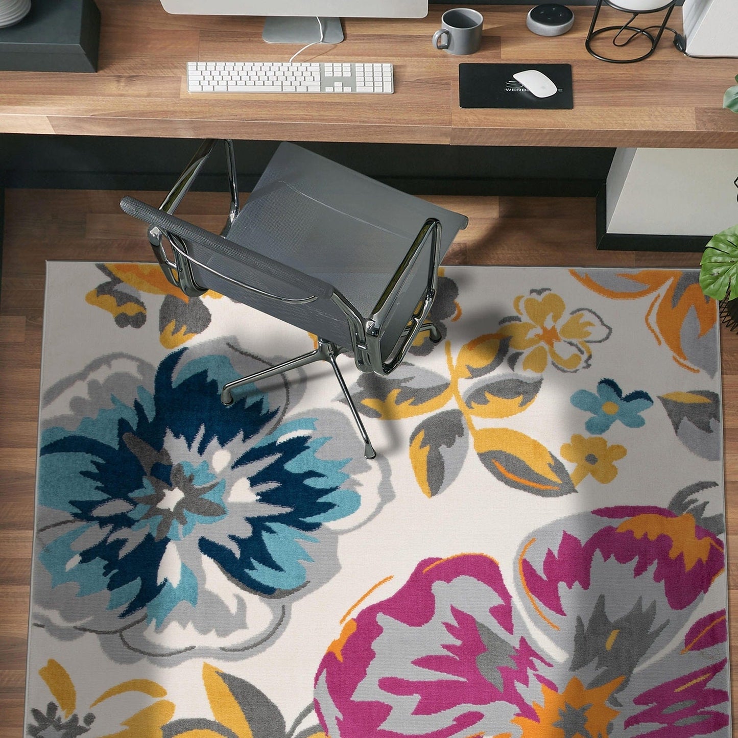 World Rug Gallery Modern Floral Design Area Rug